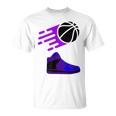 Purple Basketball Sneaker Unisex T-Shirt
