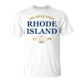 Rhode Island Pride State Flag Native Ocean State Unisex T-Shirt