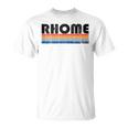 Rhome Tx Hometown Pride Retro 70S 80S Style T-Shirt