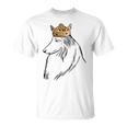 Rough Collie Dog Wearing Crown T-Shirt