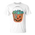 Turquoise Jack-O'-Lantern Halloween Pumpkin Turquoise T-Shirt