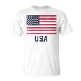 Womens Usa Flag Red White Blue 4Th Of July Top Unisex T-Shirt