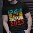 10 Year Old Awesome Since July 2013 10Th Birthday Gifts Unisex T-Shirt Gifts for Him