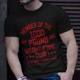 1000 Pound Weightlifting Club Strong Powerlifter T-Shirt Gifts for Him