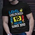 10Th Birthday Boy Level 10 Unlocked Awesome 2013 Video Gamer T-Shirt Gifts for Him