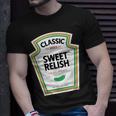 2023 Sweet Relish Diy Halloween Condiment Green Pickle T-Shirt Gifts for Him