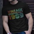 30Th Birthday Gift Vintage July 1989 Thirty Years Old 30Th Birthday Funny Gifts Unisex T-Shirt Gifts for Him