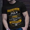 35Th Birthday Gift 35 Years Old Legends Born July 1988 Unisex T-Shirt Gifts for Him