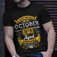 45 Years Old Legends Born In October 1978 45Th Birthday T-Shirt Gifts for Him