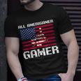 4Th Of July Boys Kids Men All American Gamer Flag Merica Unisex T-Shirt Gifts for Him