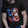 4Th Of July Decor Patriotic Love Maltipoo Dog Usa Flag Unisex T-Shirt Gifts for Him