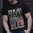 4Th Of July Happy Independence-Day 1776 God Bless America Unisex T-Shirt Gifts for Him