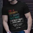77 Years Grumpy Old Man Funny Birthday Unisex T-Shirt Gifts for Him