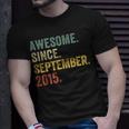 8 Years Old 8Th Birthday Awesome Since September 2015 T-Shirt Gifts for Him