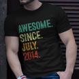 9 Year Old Awesome Since July 2014 9Th Birthday Unisex T-Shirt Gifts for Him