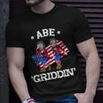 Abe Griddin Abraham Lincoln Griddy 4Th Of July Usa Flag Unisex T-Shirt Gifts for Him