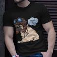 Adorable Beige Puppy Pug In Pilot He Unisex T-Shirt Gifts for Him