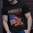 America First Usa American Patriot Flag Memorial Day Vintage Unisex T-Shirt Gifts for Him