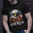 America Patriotic Eagle 4Th Of July American Flag Unisex T-Shirt Gifts for Him
