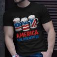 America The Brewtiful Funny July 4Th American Flag Patriotic Unisex T-Shirt Gifts for Him
