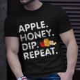 Apple Honey Dip Repeat Rosh Hashanah Jewish New Year T-Shirt Gifts for Him