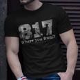 Area Code 817 T-Shirt Gifts for Him
