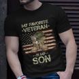 Army Veterans Day My Favorite Veteran Is My Son T-Shirt Gifts for Him