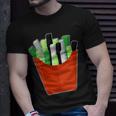 Aromantic Lgbtq Potato French Fries Pocket Gay Pride Unisex T-Shirt Gifts for Him