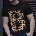 Awesome Letter B Initial Name Leopard Cheetah Print Unisex T-Shirt Gifts for Him