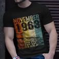 Awesome Since November 1963 Vintage 60Th Birthday Men T-Shirt Gifts for Him