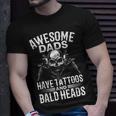 Bald Dad With Tattoos Best Papa Gift For Women Unisex T-Shirt Gifts for Him