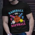 Baseball Or Softball Gender Reveal Baby Party Boy Girl Unisex T-Shirt Gifts for Him