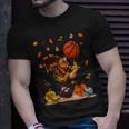 Basketball Player Turkey Day Thanksgiving Sport T-Shirt Gifts for Him
