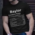 Baylor Name Funny Gift Baylor Nutrition Facts V2 Unisex T-Shirt Gifts for Him