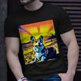 Beach Corgi Vintage Sunset Vacation Sunny Holiday Dog Unisex T-Shirt Gifts for Him