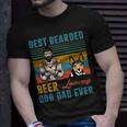 Beer Best Bearded Beer Loving Dog Dad Rat Terrier Personalized Unisex T-Shirt Gifts for Him