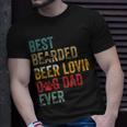 Beer Best Beards Beer Lovin Dog Dad Ever Father Papa Vintage Unisex T-Shirt Gifts for Him