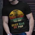 Best Dad By Par Vintage Disc Golf Dad Fathers Day Unisex T-Shirt Gifts for Him