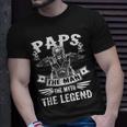 Biker Grandpa Paps The Man Myth The Legend Motorcycle Unisex T-Shirt Gifts for Him
