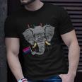 Bisexual Flag Elephant Lgbt Bi Pride Stuff Animal Unisex T-Shirt Gifts for Him