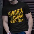 Black Gold Vibes Only Game Day Group High School Football T-Shirt Gifts for Him