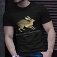 Black-Tailed Jackrabbit Portrait With Scientific Name T-Shirt Gifts for Him