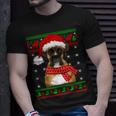 Boxer Dog Ugly Sweater Christmas Puppy Dog Lover T-Shirt Gifts for Him