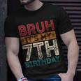 Bruh It's My 7Th Birthday 7Th Year Old 7 Birthday Vintage T-Shirt Gifts for Him