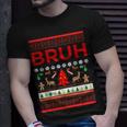 Bruh Ugly Christmas Sweater Brother Xmas Sweaters Bro T-Shirt Gifts for Him