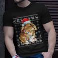 Bunny Rabbit Christmas Ugly Sweater Xmas Tree Decor T-Shirt Gifts for Him