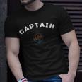 Captain Ships Wheel And Anchor Sailing Boat Unisex T-Shirt Gifts for Him