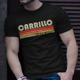 Carrillo Surname Retro Vintage 80S Birthday Reunion T-Shirt Gifts for Him