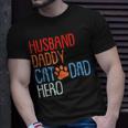 Cat Dad Fathers Day Husband Daddy Hero Papa Dada Pops Men Unisex T-Shirt Gifts for Him