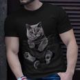 Cat Lovers British Shorthair In Pocket Kitten T-Shirt Gifts for Him